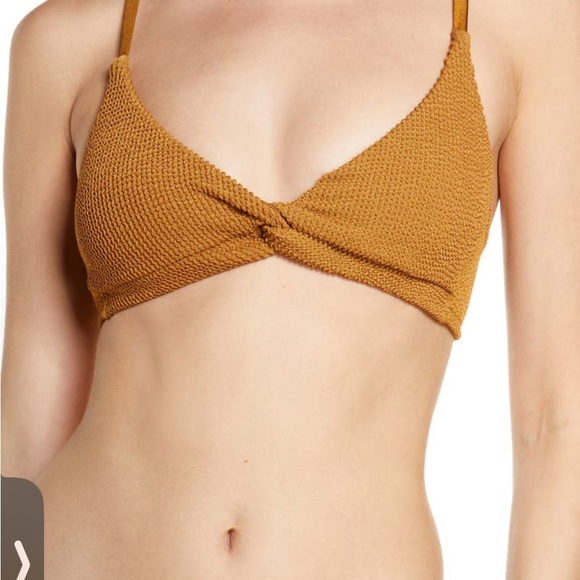 Good American: Always Fits Twist Bikini Top - Bronze : Size 2 (M) ; 3 (L) NWT - Picture 3 of 11